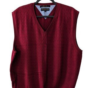 Tommy Hilfiger - Men’s Golf Sweater Vest - Size XL - Crimson Red